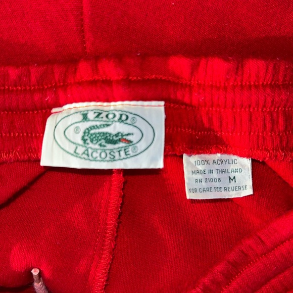 Vintage 1980s IZOD LACOSTE Red White & Blue USA Sweatpants - Picture 4 of 10